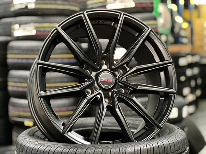 New 18X8.5 ET40 Lenso Jager Onix Rim (4 wheel) Matt Black 6X139.7