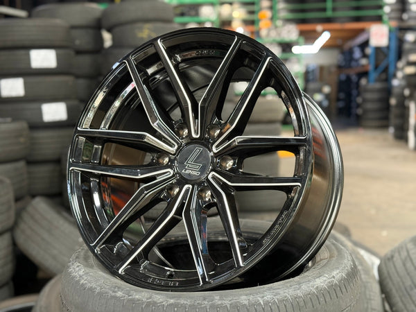 New 18X9 ET20 Lenso Jager Quinta Rim (4 wheel) Gloss Black 6X139.7