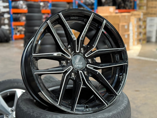 New 18X9 ET20 Lenso Jager Quinta Rim (4 wheel) Gloss Black 6X139.7
