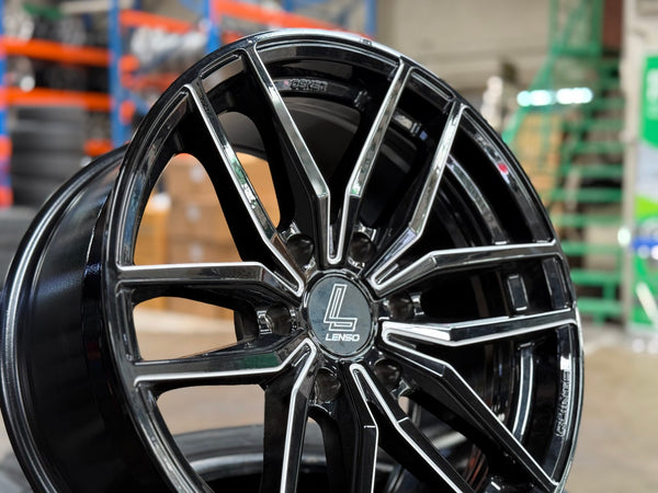 New 18X9 ET20 Lenso Jager Quinta Rim (4 wheel) Gloss Black 6X139.7
