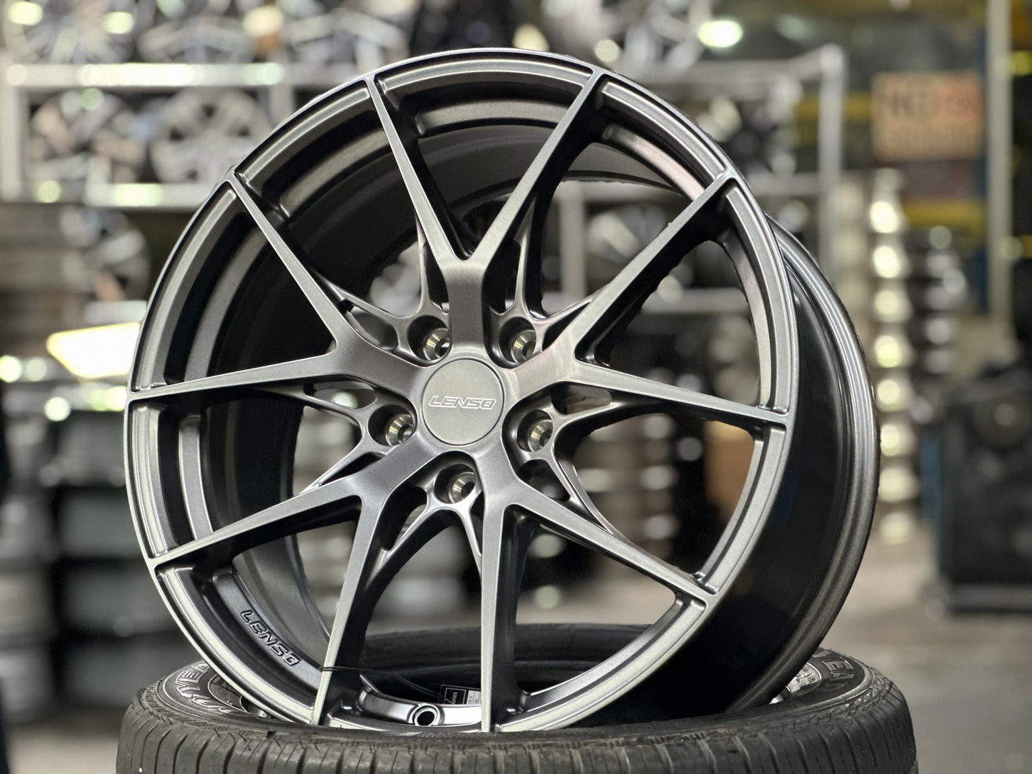 New 18X8.5 ET42 Lenso JD2 Rim (4 wheel) Matt Gunmetal 5X114.3