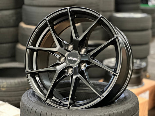 New 17X8 ET38 Lenso JD2 Dyna Rim (4 wheel) Matt Black 5X114.3