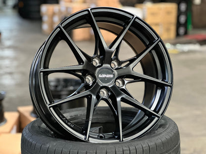 New 17X8 ET38 Lenso JD2 Dyna Rim (4 wheel) Matt Black 5X114.3