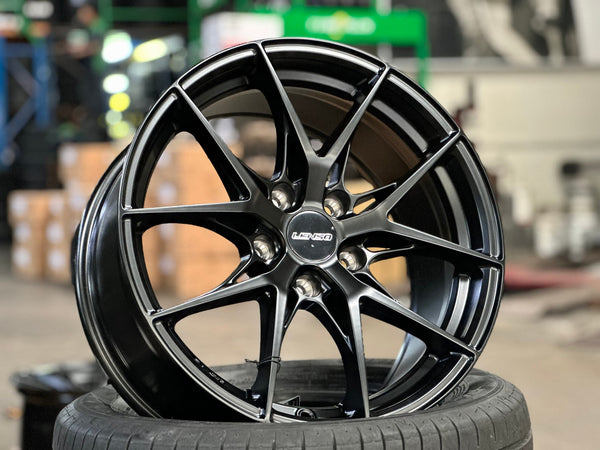 New 17X8 ET38 Lenso JD2 Dyna Rim (4 wheel) Matt Black 5X114.3