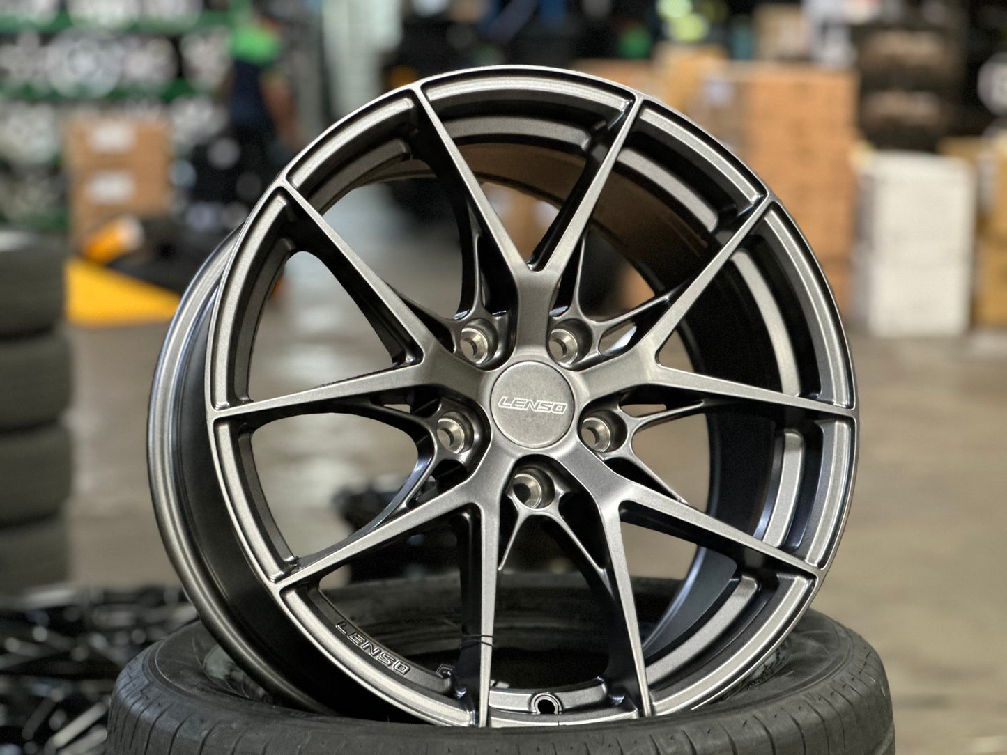 New 17X8 ET38 Lenso JD2 Dyna Rim (4 wheel) Matt Gunmetal 5X114.3