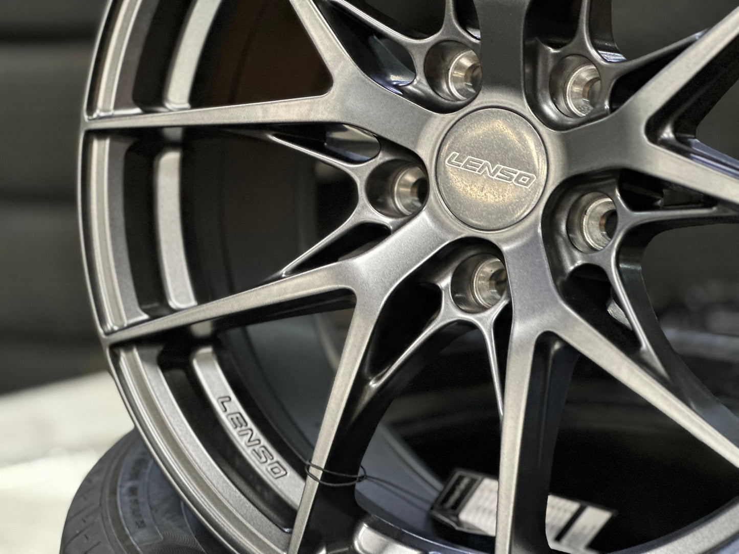 New 17X8 ET38 Lenso JD2 Dyna Rim (4 wheel) Matt Gunmetal 5X114.3