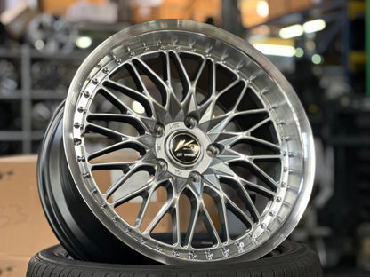 New 18X8.5 ET35 Work DesignRim (4 wheel) Hyper Black 5X120