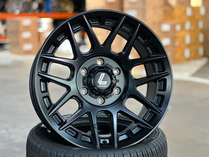 New 18X9 ET18 Lenso M1GRim (4 wheel) Matt Black 6X139.7