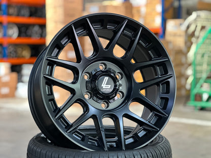 New 18X9 ET18 Lenso M1GRim (4 wheel) Matt Black 6X139.7