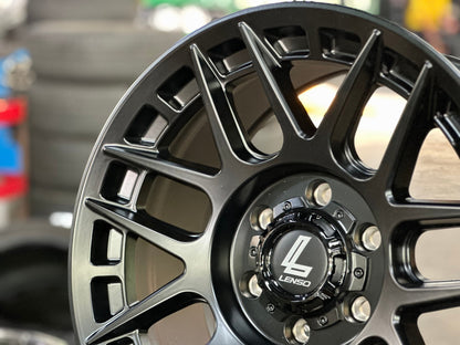 New 18X9 ET18 Lenso M1GRim (4 wheel) Matt Black 6X139.7