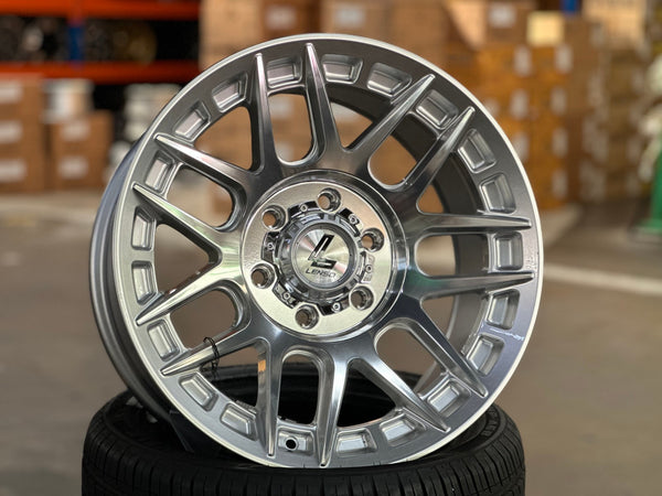 New 18X9 ET18 Lenso M1GRim (4 wheel) Gloss Silver 6X139.7