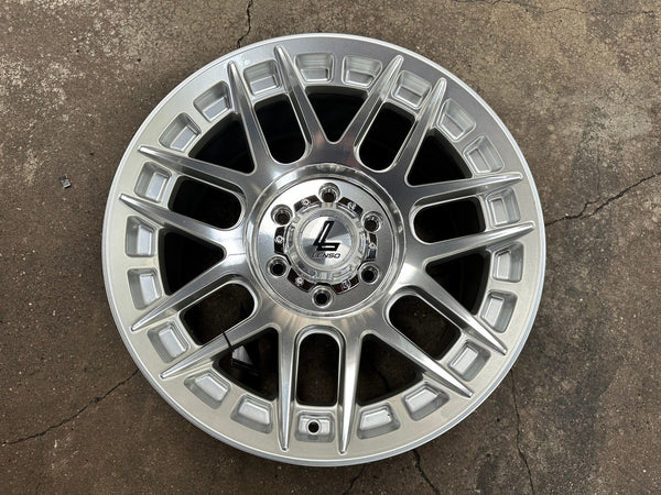 New 18X9 ET18 Lenso M1GRim (4 wheel) Gloss Silver 6X139.7