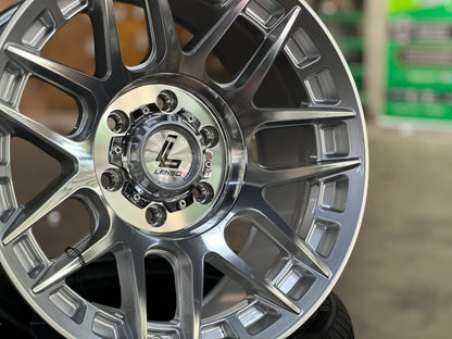 New 18X9 ET18 Lenso M1GRim (4 wheel) Gloss Silver 6X139.7