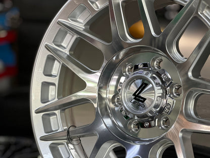 New 18X9 ET18 Lenso M1GRim (4 wheel) Gloss Silver 6X139.7