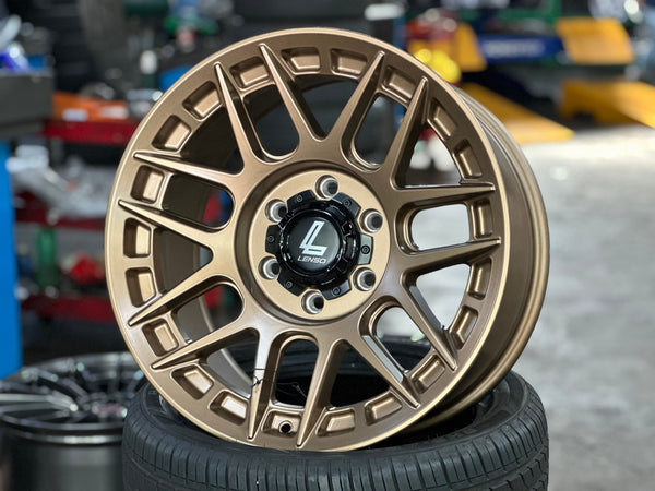 New 18X9 ET18 Lenso M1GRim (4 wheel) Matt Bronze 6X139.7