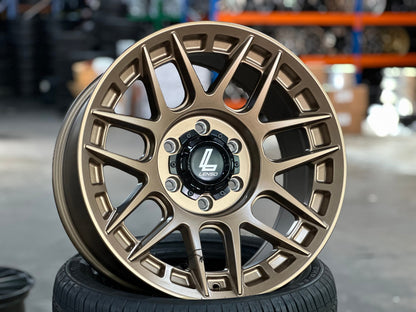 New 18X9 ET18 Lenso M1GRim (4 wheel) Matt Bronze 6X139.7