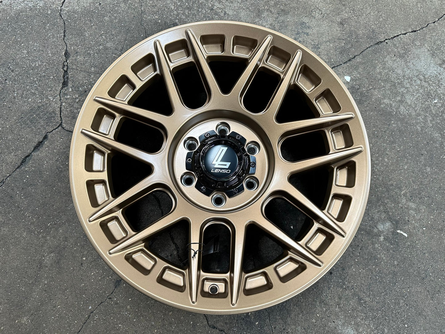 New 18X9 ET18 Lenso M1GRim (4 wheel) Matt Bronze 6X139.7