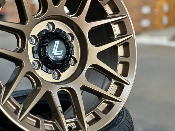 New 18X9 ET18 Lenso M1GRim (4 wheel) Matt Bronze 6X139.7