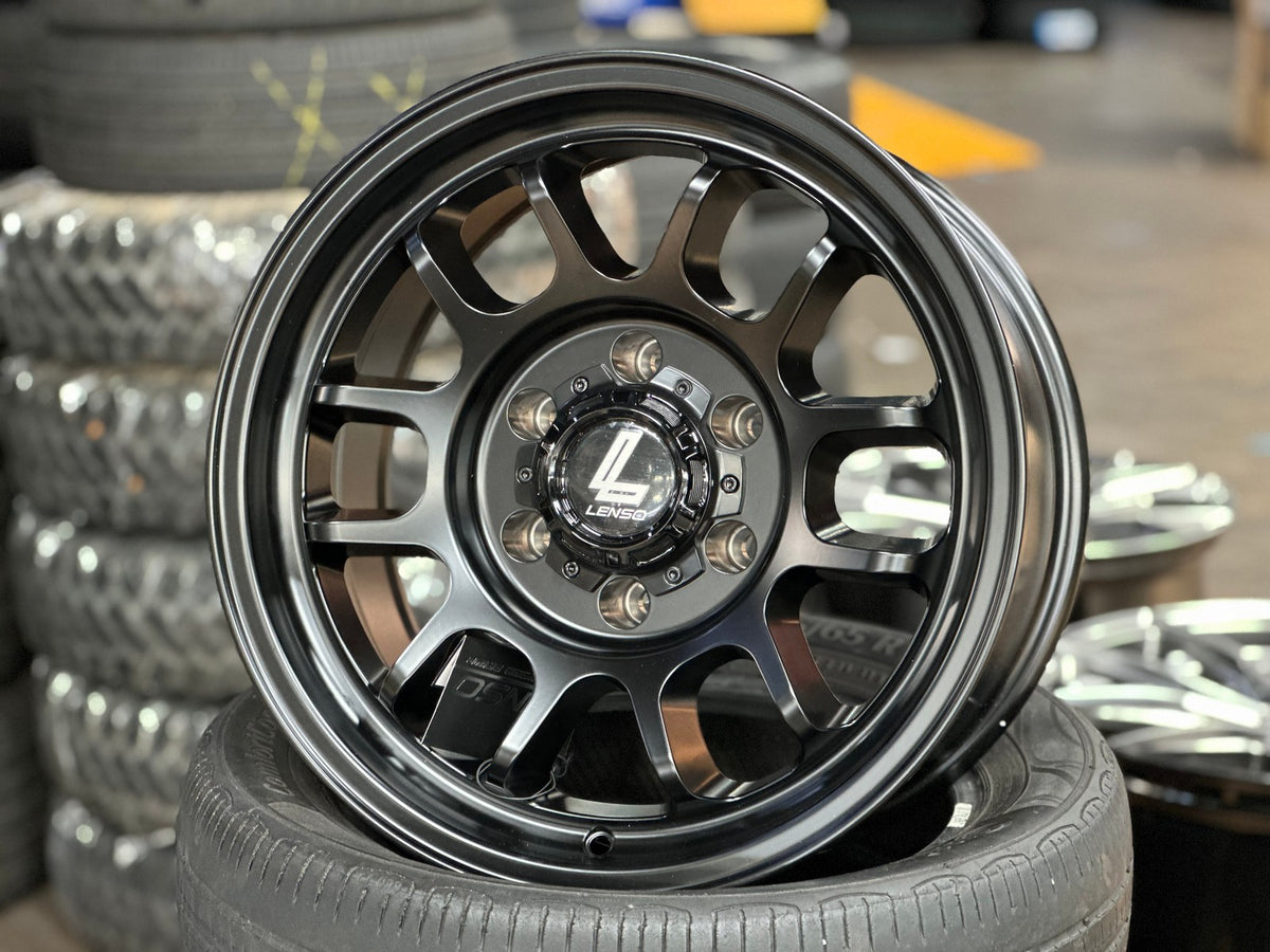 New 17X8.5 ET-6 Lenso M1J Rim (4 wheel) Matt Black 6X139.7