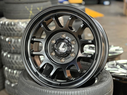 New 17X8.5 ET-6 Lenso M1J Rim (4 wheel) Matt Black 6X139.7