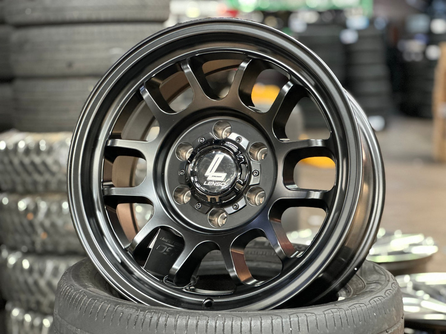 New 17X8.5 ET-6 Lenso M1J Rim (4 wheel) Matt Black 6X139.7