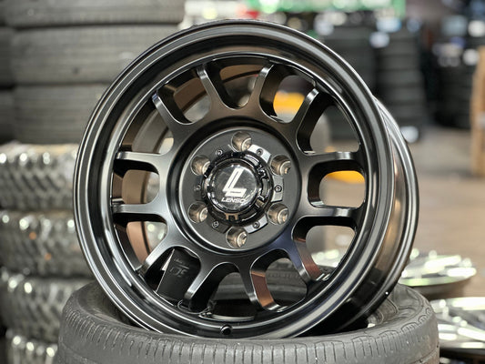 New 17X8.5 ET-6 Lenso M1J Rim (4 wheel) Matt Black 6X139.7