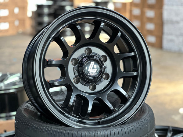 New 17X8.5 ET-6 Lenso M1J Rim (4 wheel) Matt Black 6X139.7