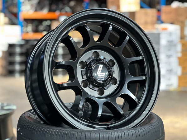 New 17X8.5 ET-6 Lenso M1J Rim (4 wheel) Matt Black 6X139.7