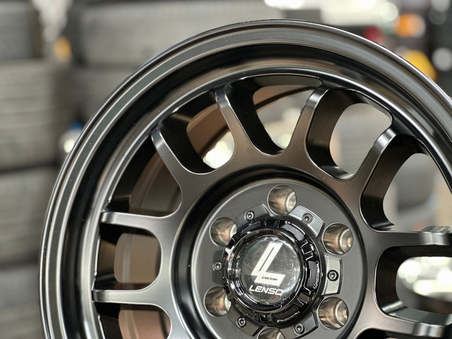 New 17X8.5 ET-6 Lenso M1J Rim (4 wheel) Matt Black 6X139.7