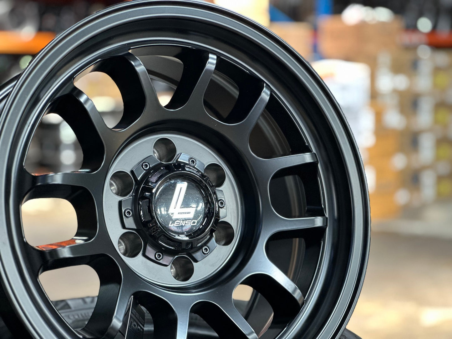 New 17X8.5 ET-6 Lenso M1J Rim (4 wheel) Matt Black 6X139.7