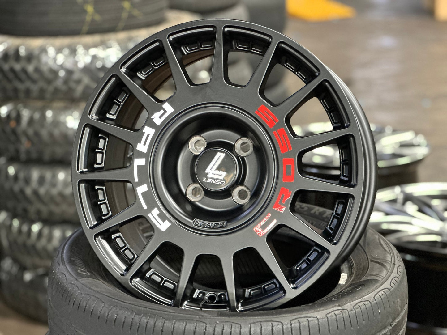 New 16X7 ET40 Lenso M1K Rim (4 wheel) Matt Black 4X100