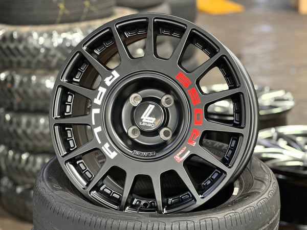 New 16X7 ET40 Lenso M1K Rim (4 wheel) Matt Black 4X100