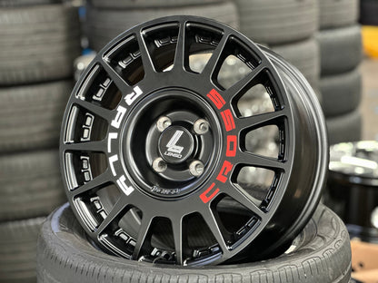 New 16X7 ET40 Lenso M1K Rim (4 wheel) Matt Black 4X100
