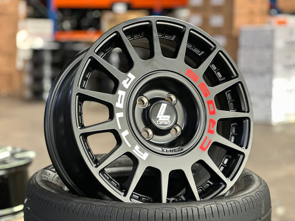 New 16X7 ET40 Lenso M1K Rim (4 wheel) Matt Black 4X100