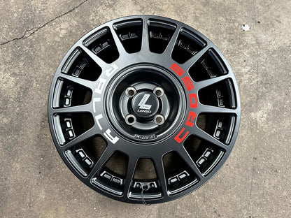 New 16X7 ET40 Lenso M1K Rim (4 wheel) Matt Black 4X100