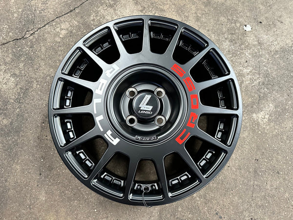 New 16X7 ET40 Lenso M1K Rim (4 wheel) Matt Black 4X100