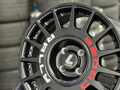 New 16X7 ET40 Lenso M1K Rim (4 wheel) Matt Black 4X100