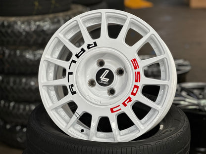 New 16X7 ET40 Lenso M1K Rim (4 wheel) Gloss White 4X100