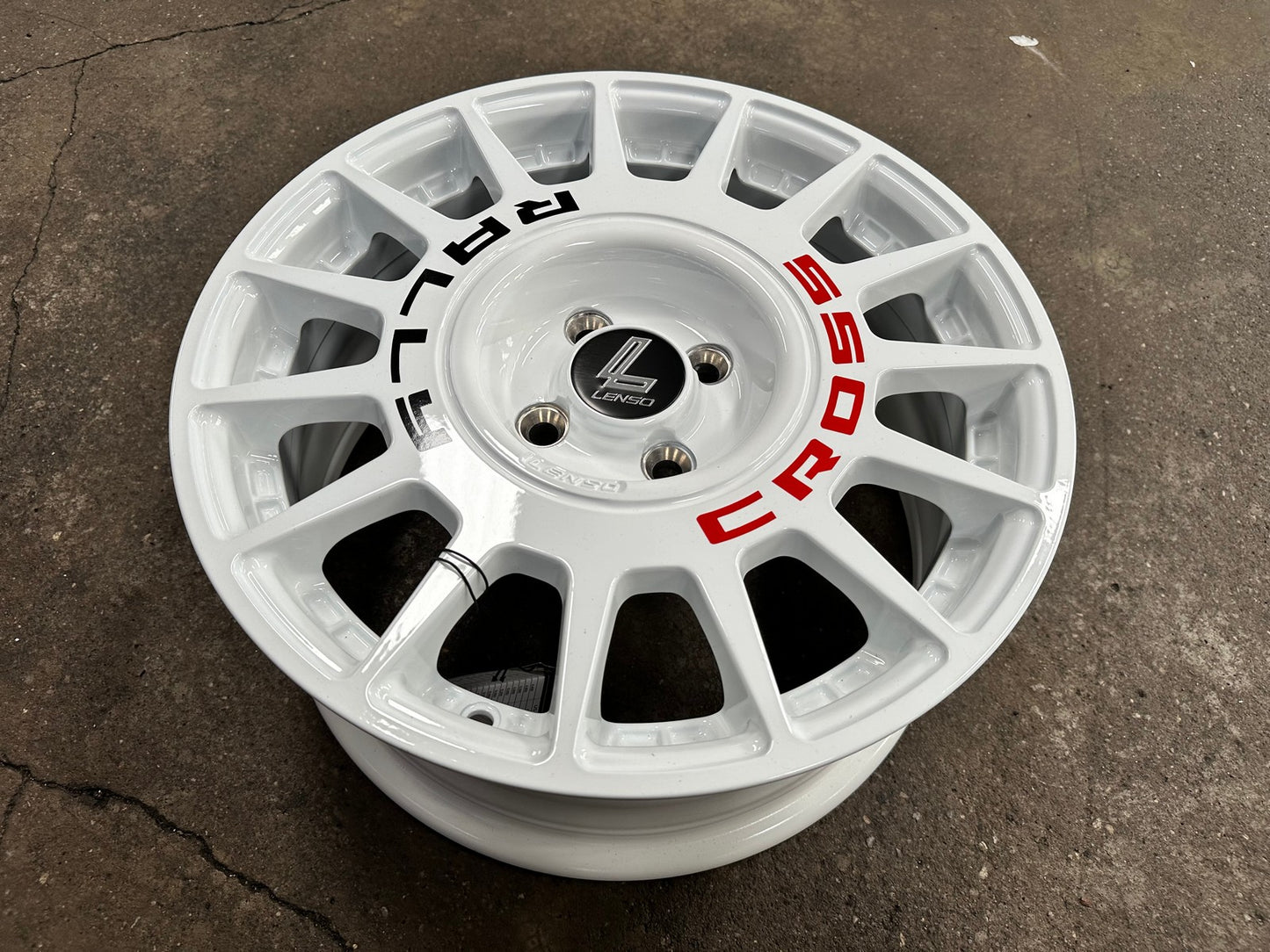 New 16X7 ET40 Lenso M1K Rim (4 wheel) Gloss White 4X100