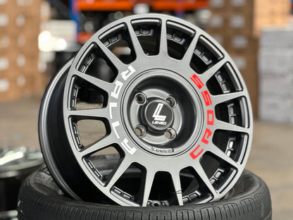 New 16X7 ET40 Lenso M1K Rim (4 wheel) Matt Gunmetal 4X100