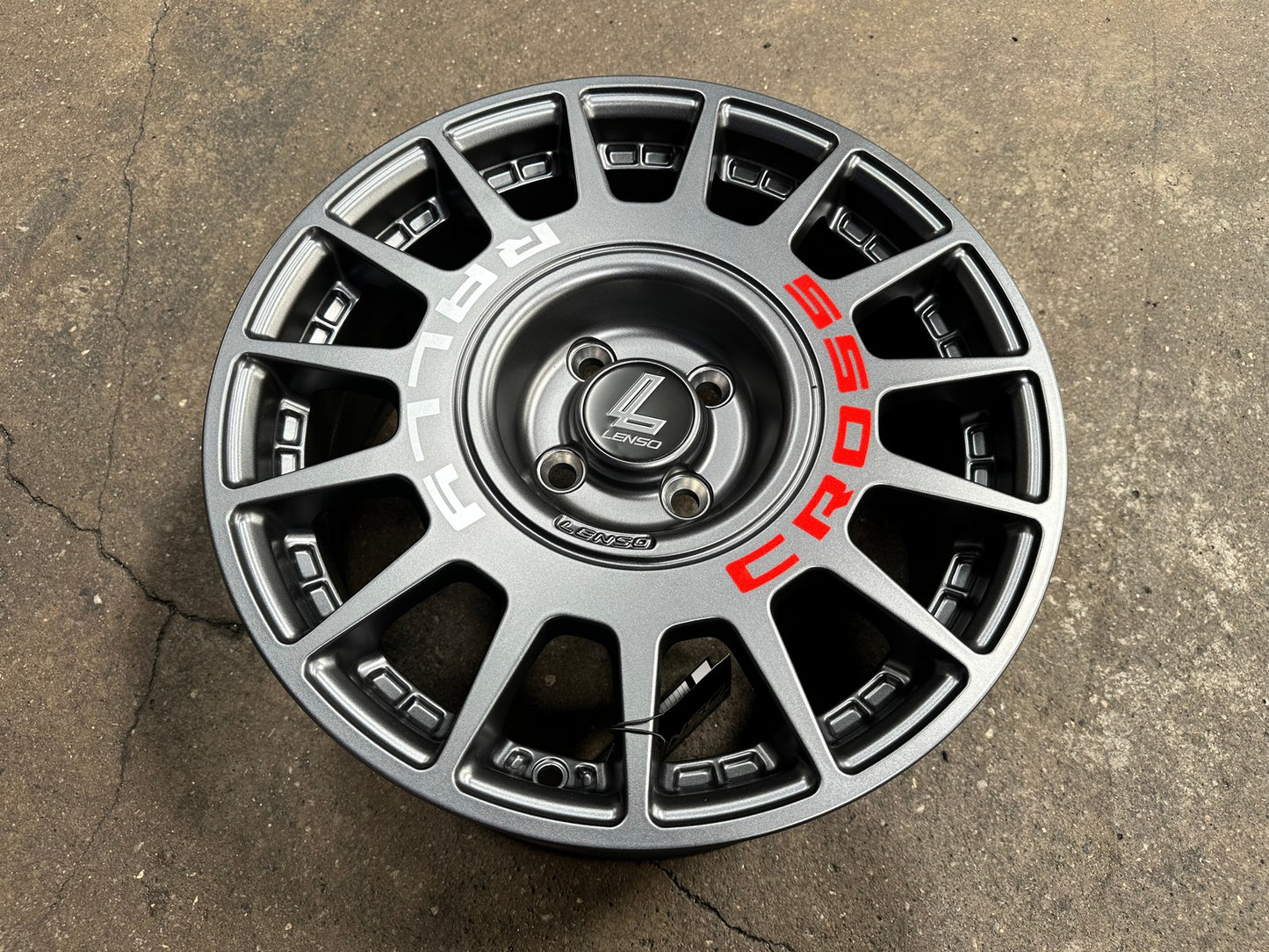 New 16X7 ET40 Lenso M1K Rim (4 wheel) Matt Gunmetal 4X100