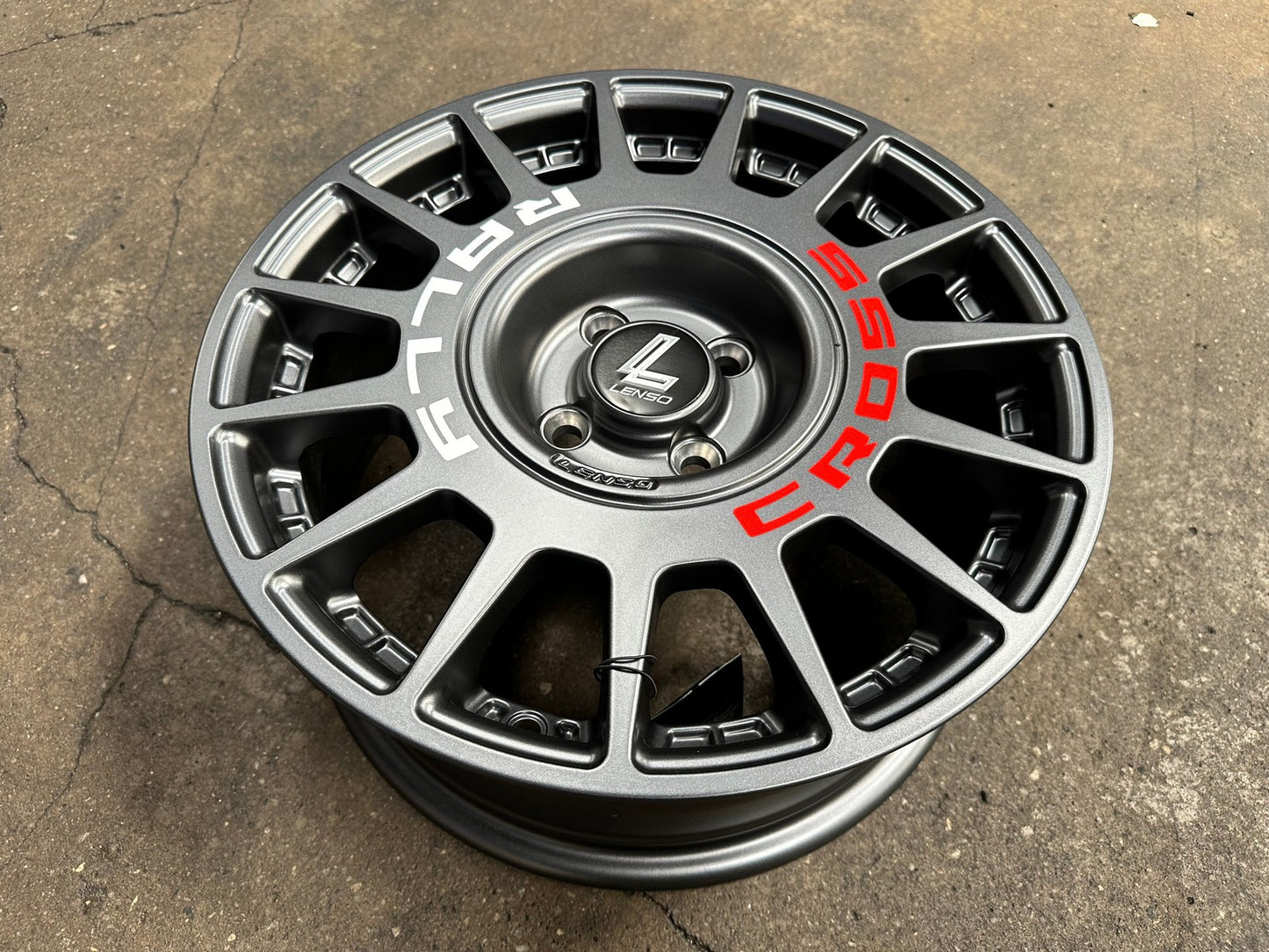 New 16X7 ET40 Lenso M1K Rim (4 wheel) Matt Gunmetal 4X100