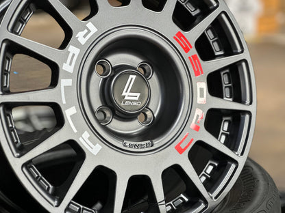 New 16X7 ET40 Lenso M1K Rim (4 wheel) Matt Gunmetal 4X100