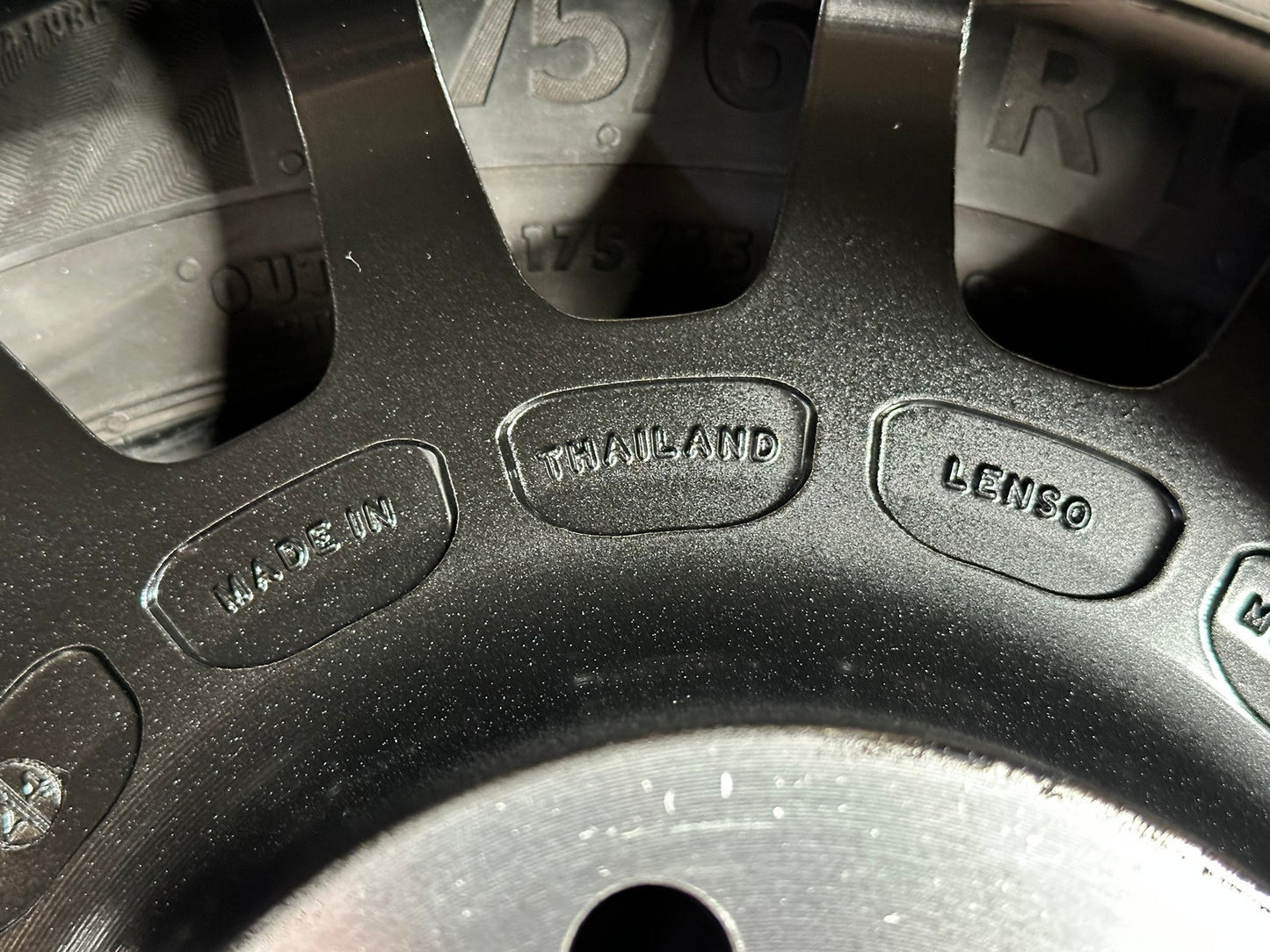 New 16X7 ET20 Lenso M1K Rim (4 wheel) Matt Black 4X108