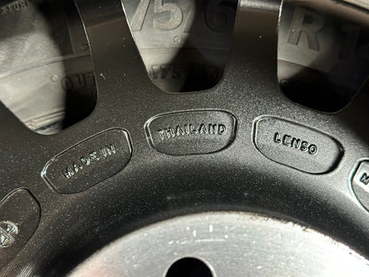 New 16X7 ET20 Lenso M1K Rim (4 wheel) Matt Black 4X108