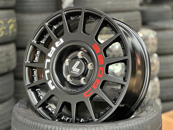 New 16X7 ET40 Lenso M1K Rim (4 wheel) Matt Black 5X100