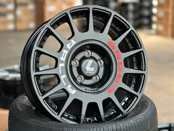 New 16X7 ET40 Lenso M1K Rim (4 wheel) Matt Black 5X100