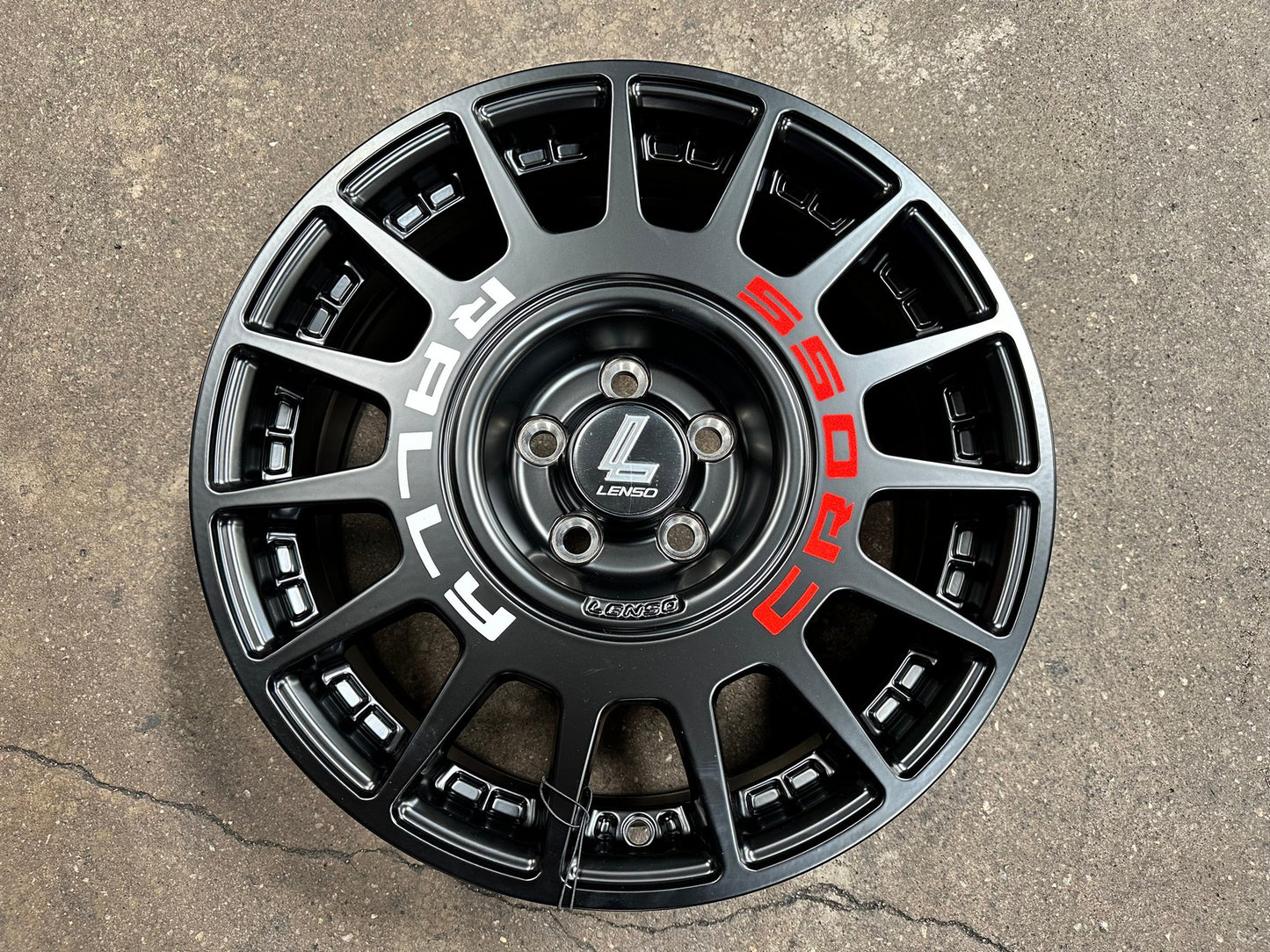 New 16X7 ET40 Lenso M1K Rim (4 wheel) Matt Black 5X100
