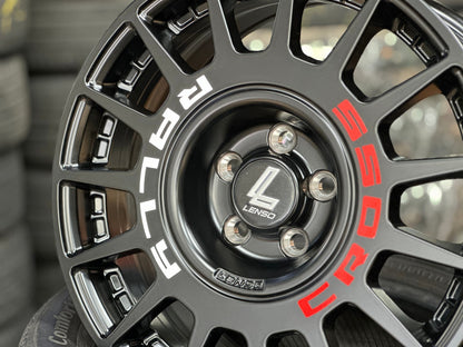 New 16X7 ET40 Lenso M1K Rim (4 wheel) Matt Black 5X100