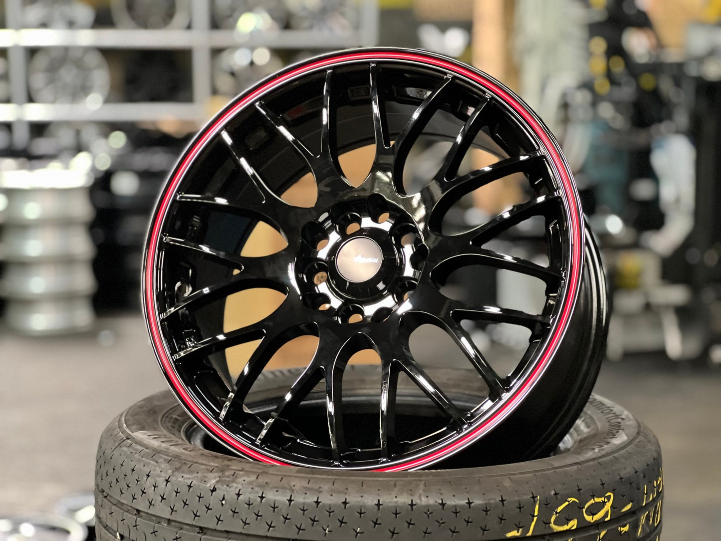 New 16X7 ET40 Advanti M8501 Rim (4 wheel) Gloss Black 5X114.3